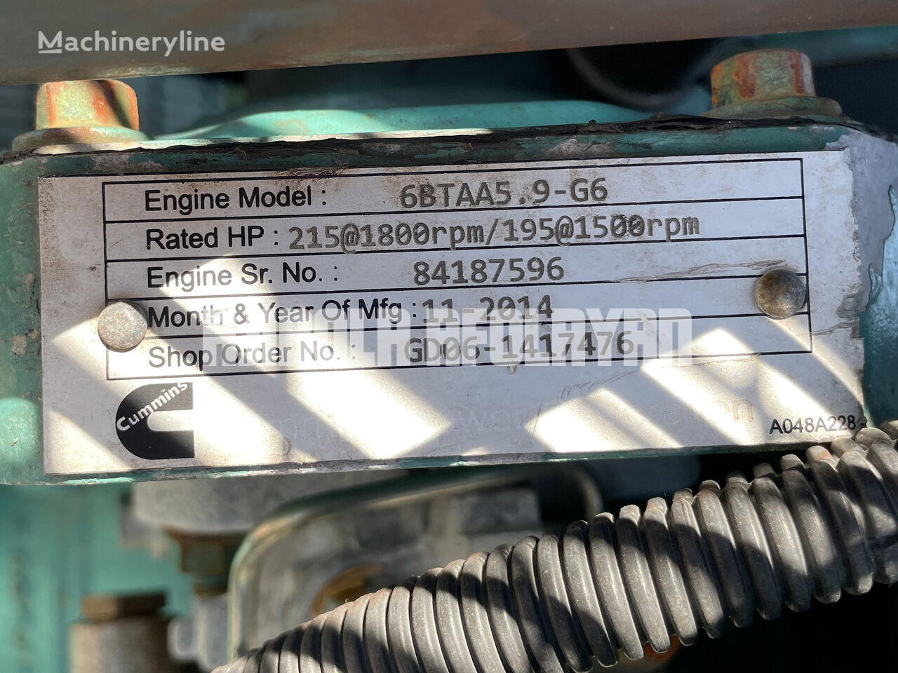 Cummins C150D5 selling by parts diesel generator